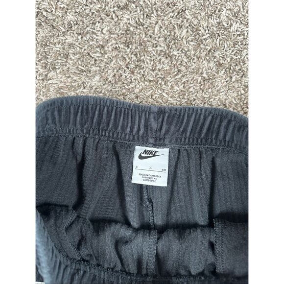 Nike Sportswear Velour Wide-Leg Pants Sweatpants Pull on Ribbed Black Women’s S - Picture 4 of 13